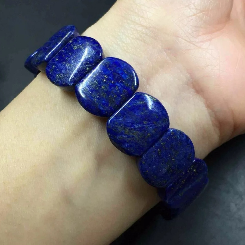 High-quality lapis lazuli gemstone bracelet - Picture 3 of 5